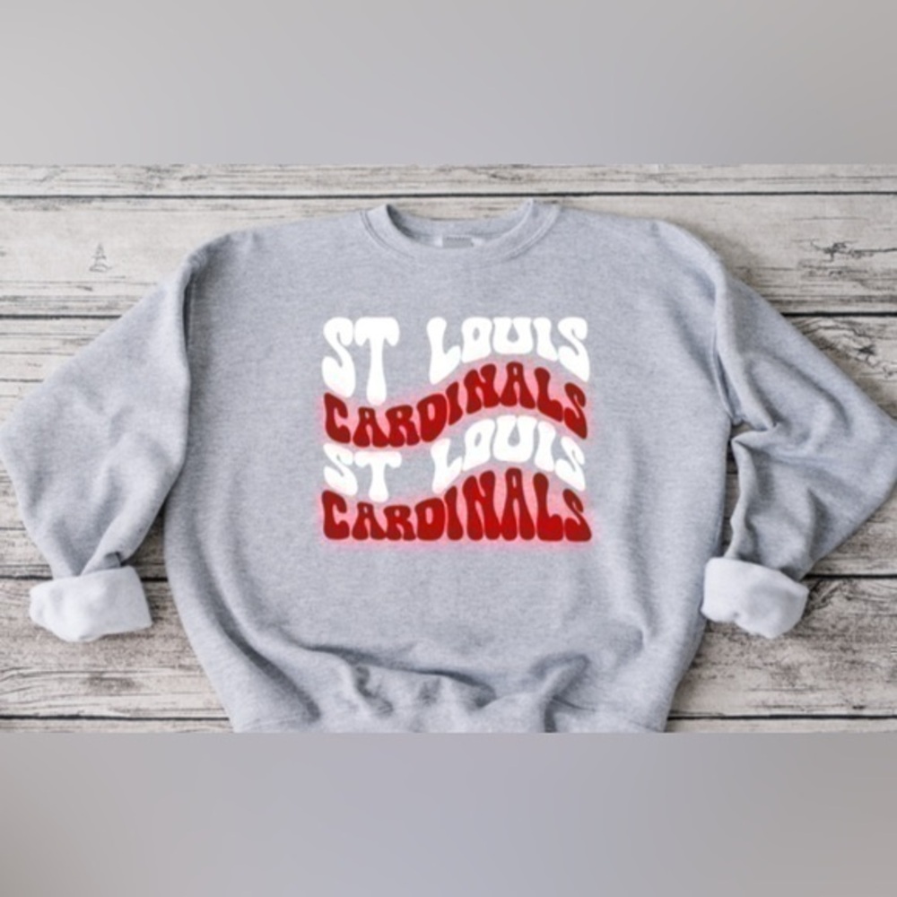 St Louis Cardinals Wavy Crewneck